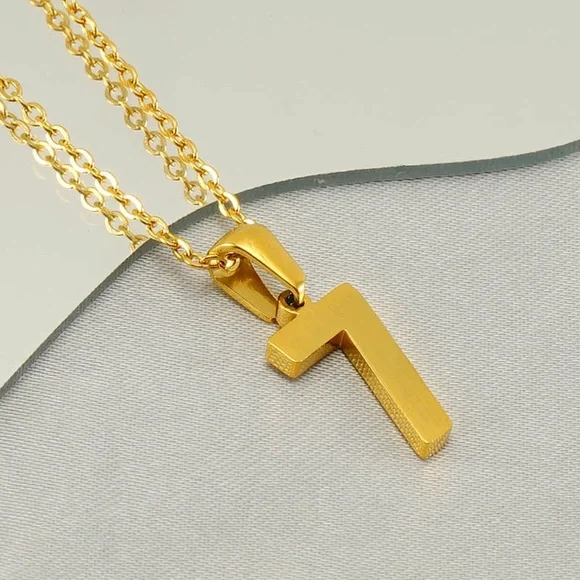 18K Gold Plated Lucky Number Necklace*Angel Number Charm*0123456789 Pendant*ZX - Picture 11 of 15
